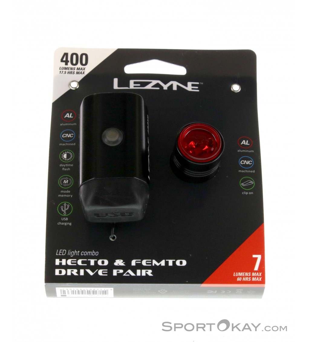 Lezyne Hecto Drive 400XL Femto Set Fahrradbeleuchtung
