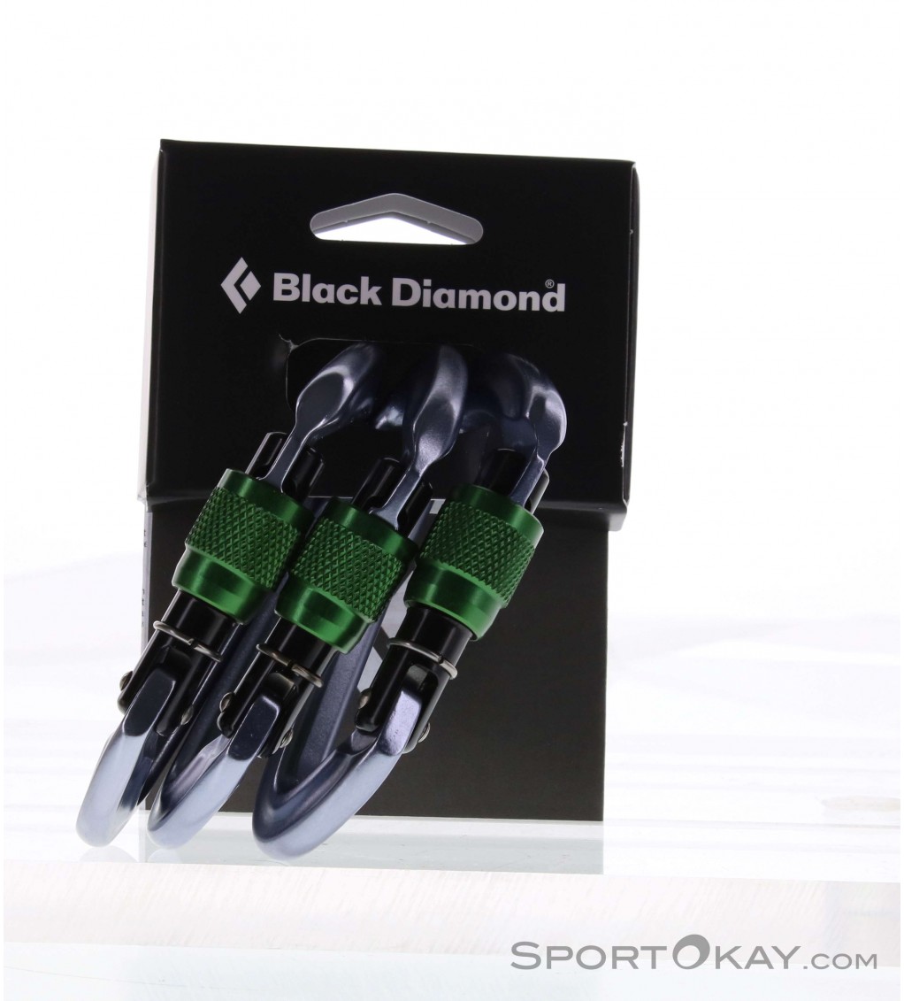 Black Diamond Positron Screwgate 3 Pack Schraubkarabiner-Set