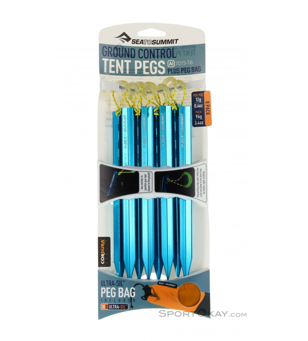 Sea to Summit Ground Control Tent Pegs 8er Zelthering-Set