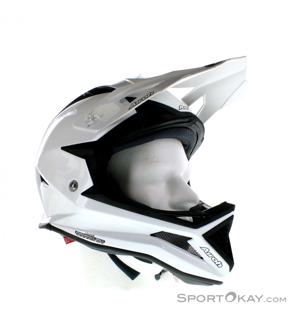 Airoh Fighters Color White Gloss Downhill Helm