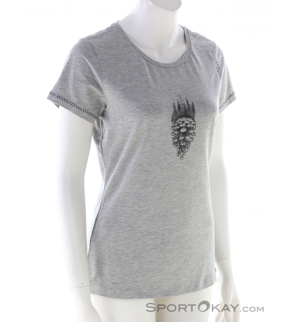 C&A T-Shirt DAMEN Hemden & T-Shirts T-Shirt Print Silber/Schwarz M Rabatt 94 % 