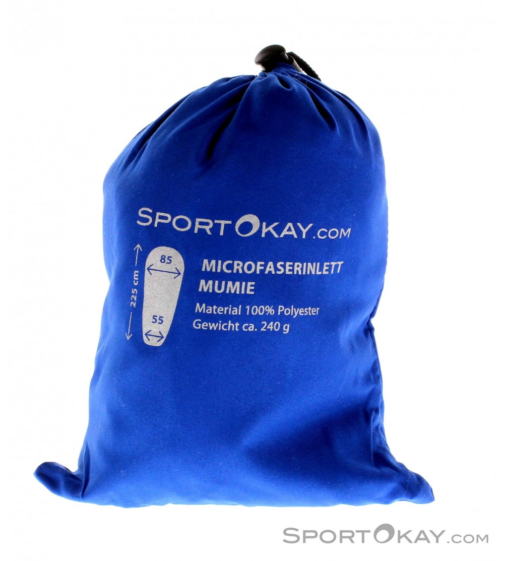 SportOkay.com Microfaserinlett Mumie Camping Schlafsack