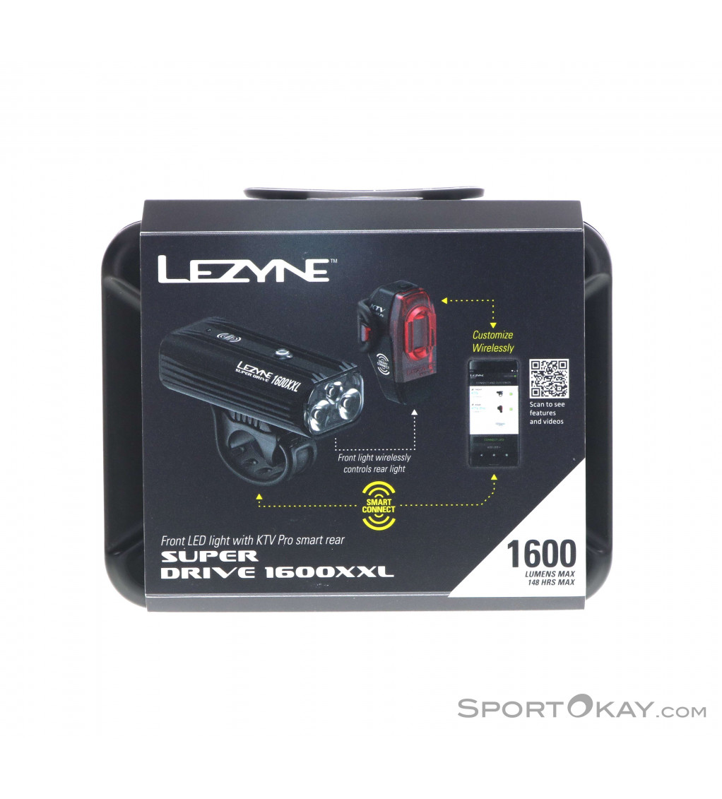 Lezyne Super Drive 1600XXL/KTV Pro Box Fahrradlicht Set