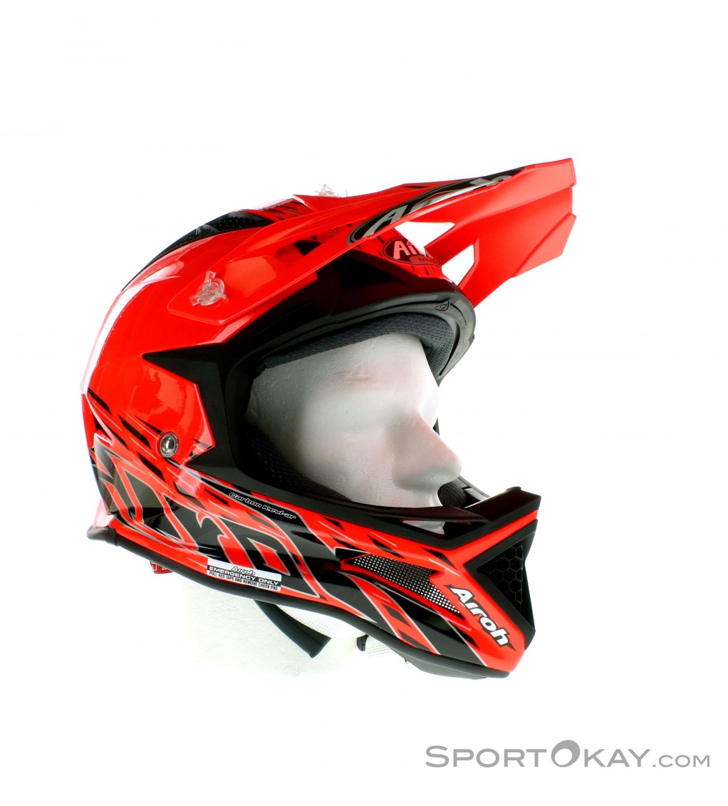 Airoh Fighters Trace Orange Gloss Downhill Helm