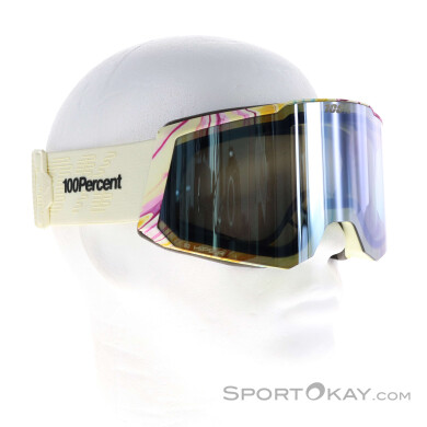 100% Snowcraft S Hiper Skibrille-Beige-One Size