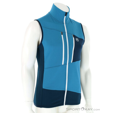 Ortovox Fleece Grid Vest Herren Outdoorweste-Blau-S