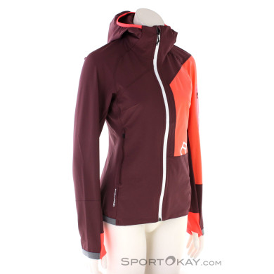 Ortovox Berrino Hooded Damen Tourenjacke-Dunkel-Rot-XS