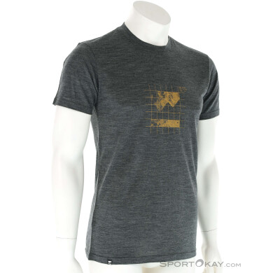 Mons Royale Zephyr Merino Cool Herren T-Shirt-Grau-M