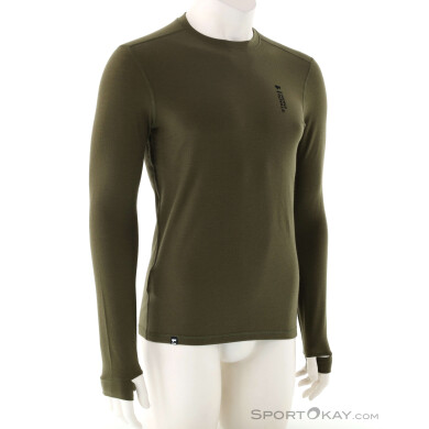 Mons Royale Cascade Merino Flex LS Herren Funktionsshirt-Oliv-Dunkelgrün-L