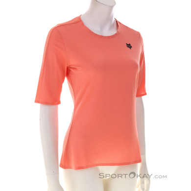 Fox FlexAir Ascent SS Damen Bikeshirt-Orange-M