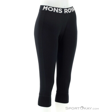 Mons Royale Cascade Merino Flex 3/4 Damen Funktionshose-Schwarz-XS