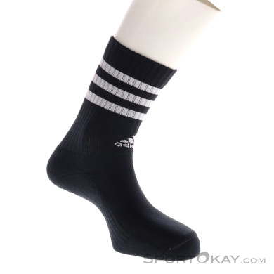 adidas 3S Cushioned Crew 3er Set Socken-Schwarz-M