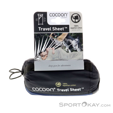 Cocoon Travel Sheet Baumwoll Schlafsack-Dunkel-Blau-One Size