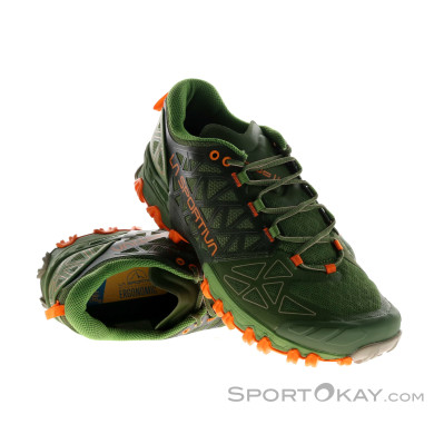 La Sportiva Bushido II Herren Traillaufschuhe-Oliv-Dunkelgrün-43,5