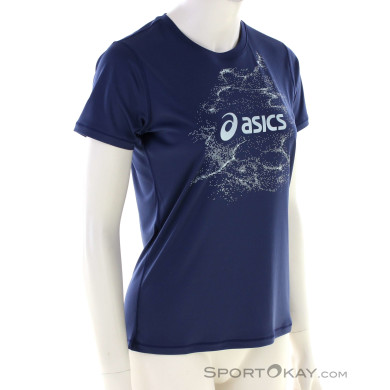 Asics Nagino Graphic Run SS Damen T-Shirt-Blau-S