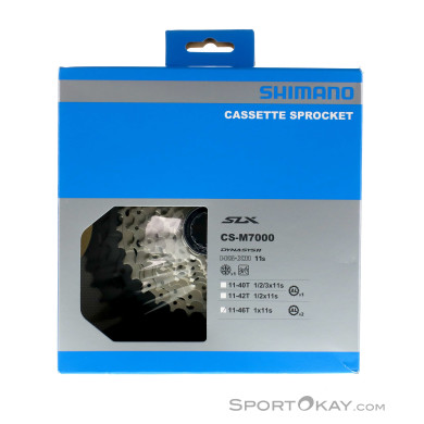 Shimano CSM7000 SLX 11-46Z 11-fach Kassette-Grau-11-46