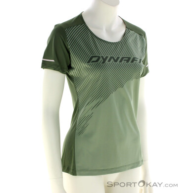 Dynafit Alpine Damen T-Shirt-Oliv-Dunkelgrün-M