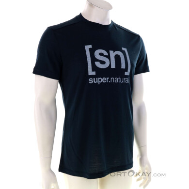 Super Natural Logo Tee Herren T-Shirt-Schwarz-S