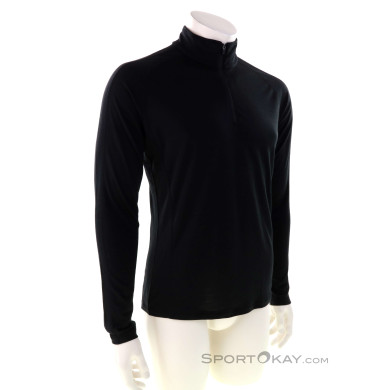 Super Natural Base 1/4 Zip 175 Herren Funktionsshirt-Schwarz-S