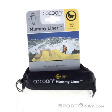 Cocoon Mummy Liner Seidenschlafsack-Weiss-One Size