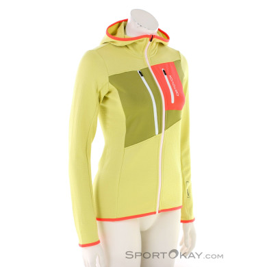 Ortovox Fleece Grid Hoody Damen Fleecejacke-Hell-Grün-M