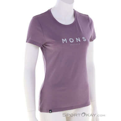 Mons Royale Icon Merino Classic Damen T-Shirt-Lila-S