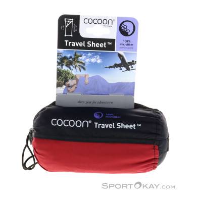 Cocoon Travel Sheet Mikrofaser Schlafsack
-Rot-One Size