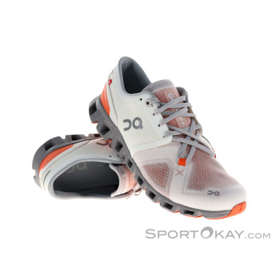 On Cloud X 3 Damen Laufschuhe-Orange-6