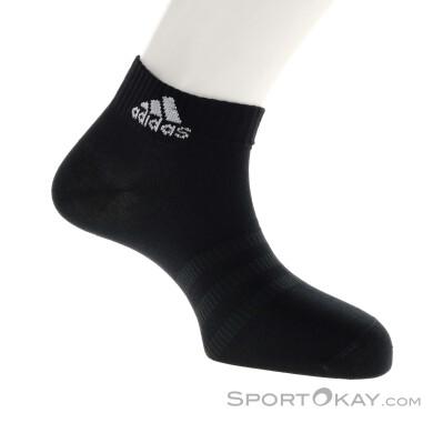 adidas Thin and Light Ankle 3er Set Socken-Schwarz-XS