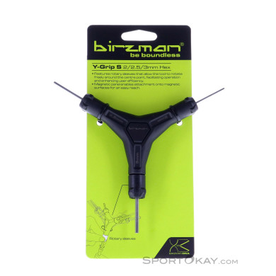 Birzman Y-Grip-S 2/2.5/3mm Inbusschlüssel-Schwarz-One Size