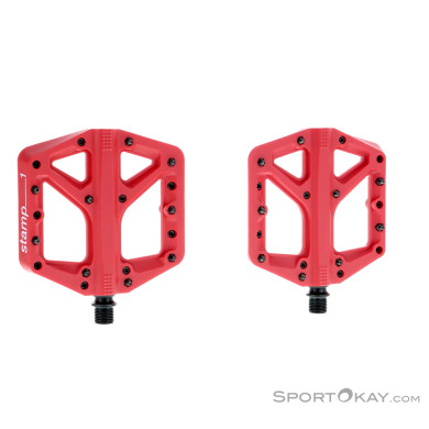 Crankbrothers Stamp 1 Flat Pedale-Rot-S