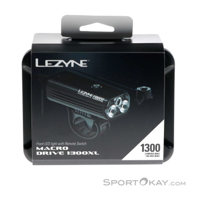 Lezyne Macro Drive 1300XXL Box Remote Fahrradlicht vorne-Schwarz-One Size