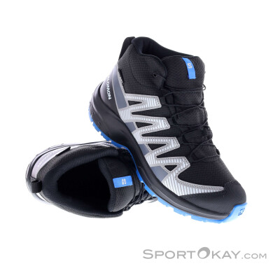 Salomon XA Pro V8 Mid WP Kinder Wanderschuhe-Schwarz-38