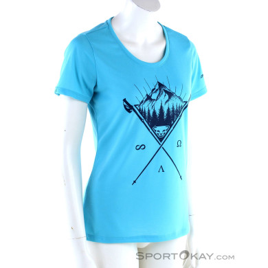 Dynafit Transalper Graphic S/S Damen T-Shirt-Blau-34