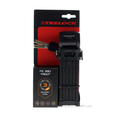 Trelock FS380 Trigo 85cm Fahrradschloss-Schwarz-One Size