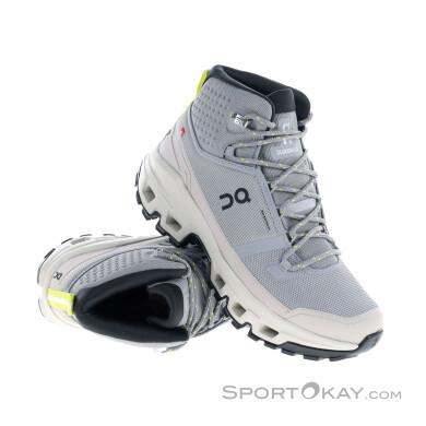 On Cloudrock Mid WP Damen Wanderschuhe-Grau-8
