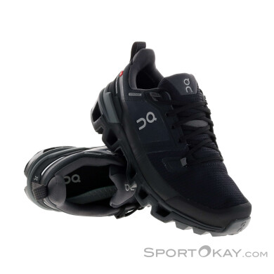 On Cloudwander Waterproof Damen Wanderschuhe-Schwarz-8,5