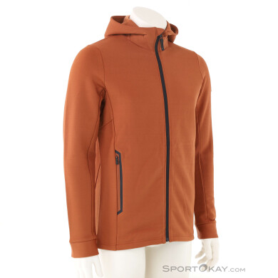 Mons Royale Arcadia Merino Fleece Hoody Herren Fleecejacke-Orange-M