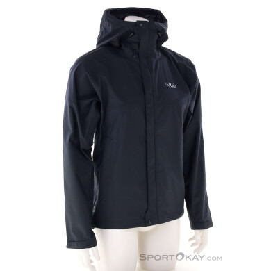 Rab Downpour Eco Herren Outdoorjacke-Schwarz-M