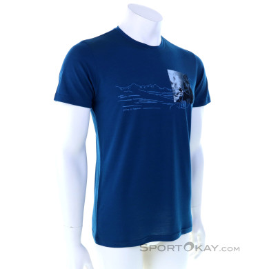 Ortovox 140 Cool Illu-Pic TS Herren T-Shirt-Blau-M