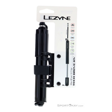 Lezyne Tech Drive HV Minipumpe-Schwarz-One Size