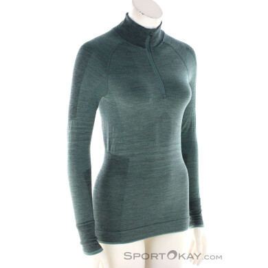 Ortovox 230 Competition Zip Neck Damen Funktionsshirt-Grün-XL