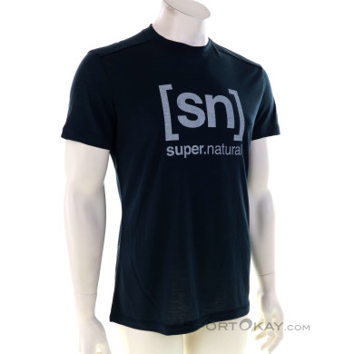 Super Natural Logo Tee Herren T-Shirt-Schwarz-M