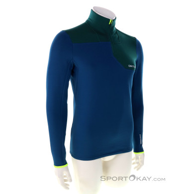 Ortovox Fleece Light Zip Neck Herren Sweater-Blau-S