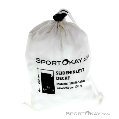 SportOkay.com Seideninlett Decke Camping - Zubehör-Weiss-One Size