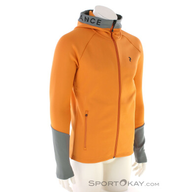 Peak Performance Rider Mid Zip Hood Herren Sweater-Orange-L