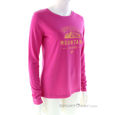 Super Natural Mountain Love LS Damen Shirt-Pink-Rosa-XS