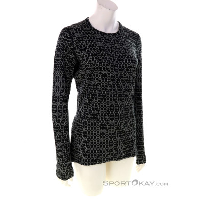 Icebreaker 250 Vertex LS Crewe AG Damen Funktionsshirt-Schwarz-M