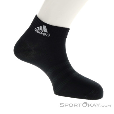 adidas Thin and Light Ankle 3er Set Socken-Schwarz-L
