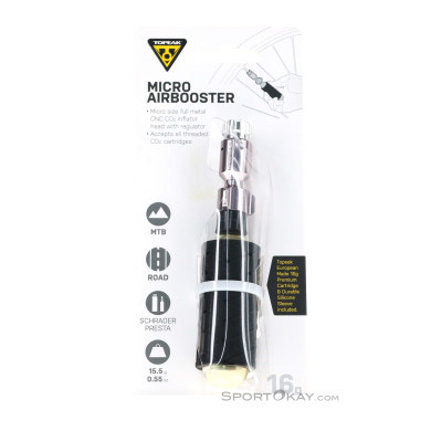 Topeak Micro AirBooster CO2 Minipumpe-Grau-One Size